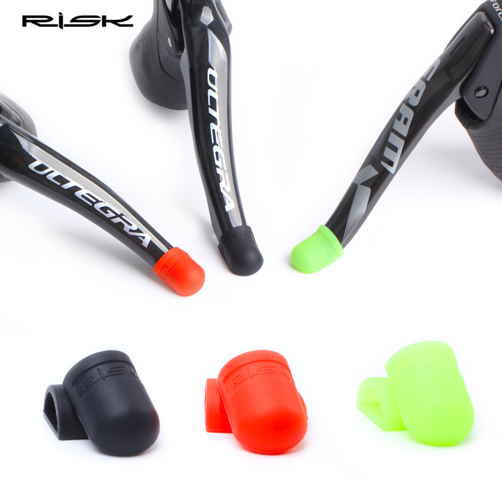 RISK Road Bike Shifter Protector Cover Bicycle Shifter Sleeve Colorful Silicone Cover Brake Lever Cover
