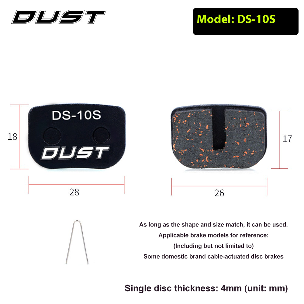 Risk DUST Mountain Bike Disc Brake Pads Resin Semi-Metallic for M446 E3 M355 Brake Lining