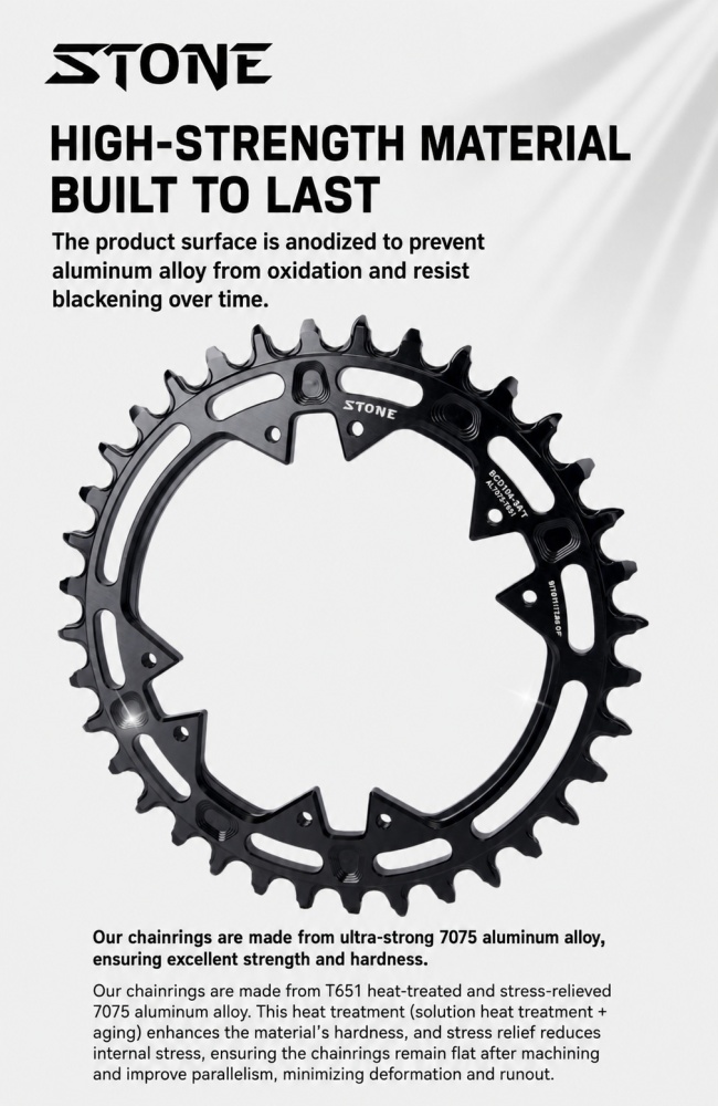 Stone 100 BCD Round Chainring for SLX M7100 XT M8100 MTB Mountain Bike 100BCD M7120 M7130 M8120 M8130