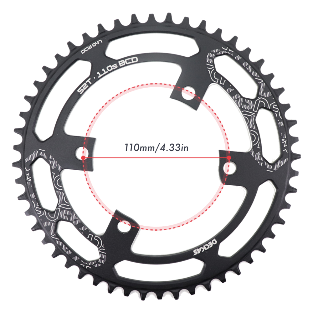 Deckas 110BCD Narrow Wide Road Bike Chainring 1x 9/10/11/12 Speed for Shimano R7100 R8100 R9200 R7000 R8000 GRX RX810 RX600