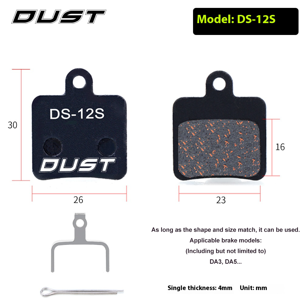 Risk DUST Mountain Bike Disc Brake Pads Resin Semi-Metallic for M446 E3 M355 Brake Lining