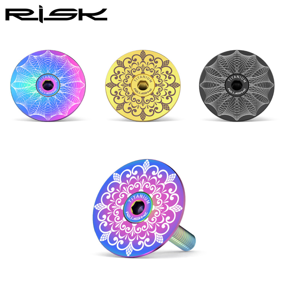 RISK Titanium Alloy Headset Cap for Mountain and Road Bikes 28.6mm Fork