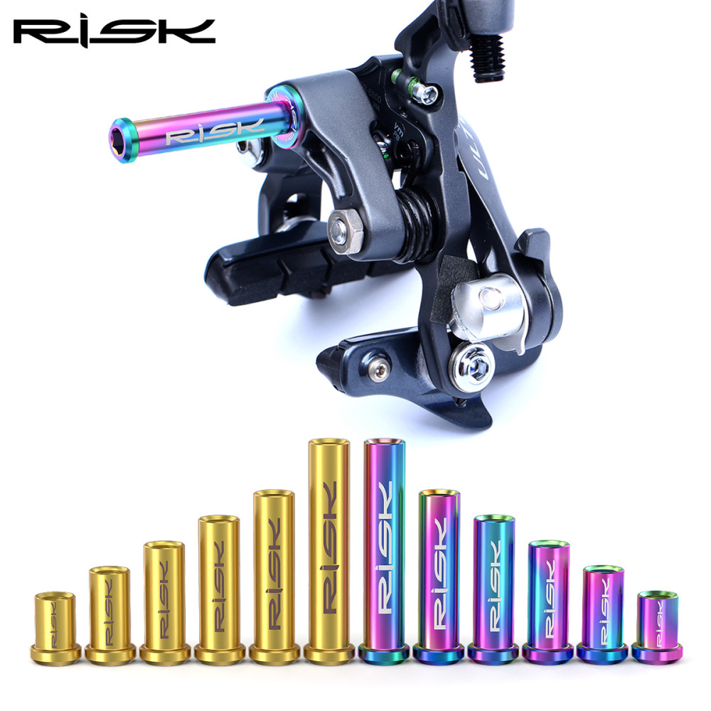 RISK Titanium Alloy Road Bike C-Brake Caliper Nut Brake Pivot Fixing Screw Washer UT6800 DA