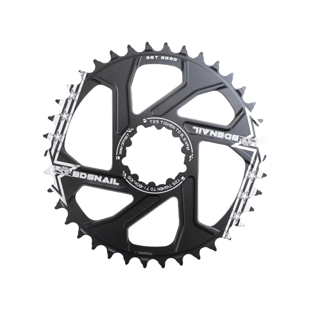 Snail Round Chainring 3 Bolt Direct Mount 3mm 6mm Offset for Sram GXP Boost Eagle X9 X0 XX1 XO1 28t 30t 32t 34 36 38 40t Mountain MTB Bike DM