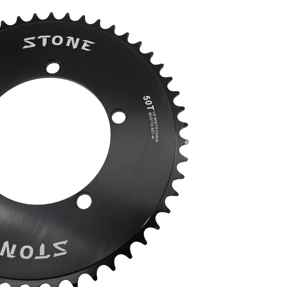 Stone Chainring 110BCD Single Speed Fixed Gear Fixie Track Bike Round 42T 46T 48T 50T 52t 54 57T 58t 59T 60t 110 bcd Chainwheel 1/2*1/8 Chain