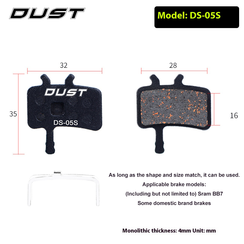 Risk DUST Mountain Bike Disc Brake Pads Resin Semi-Metallic for M446 E3 M355 Brake Lining