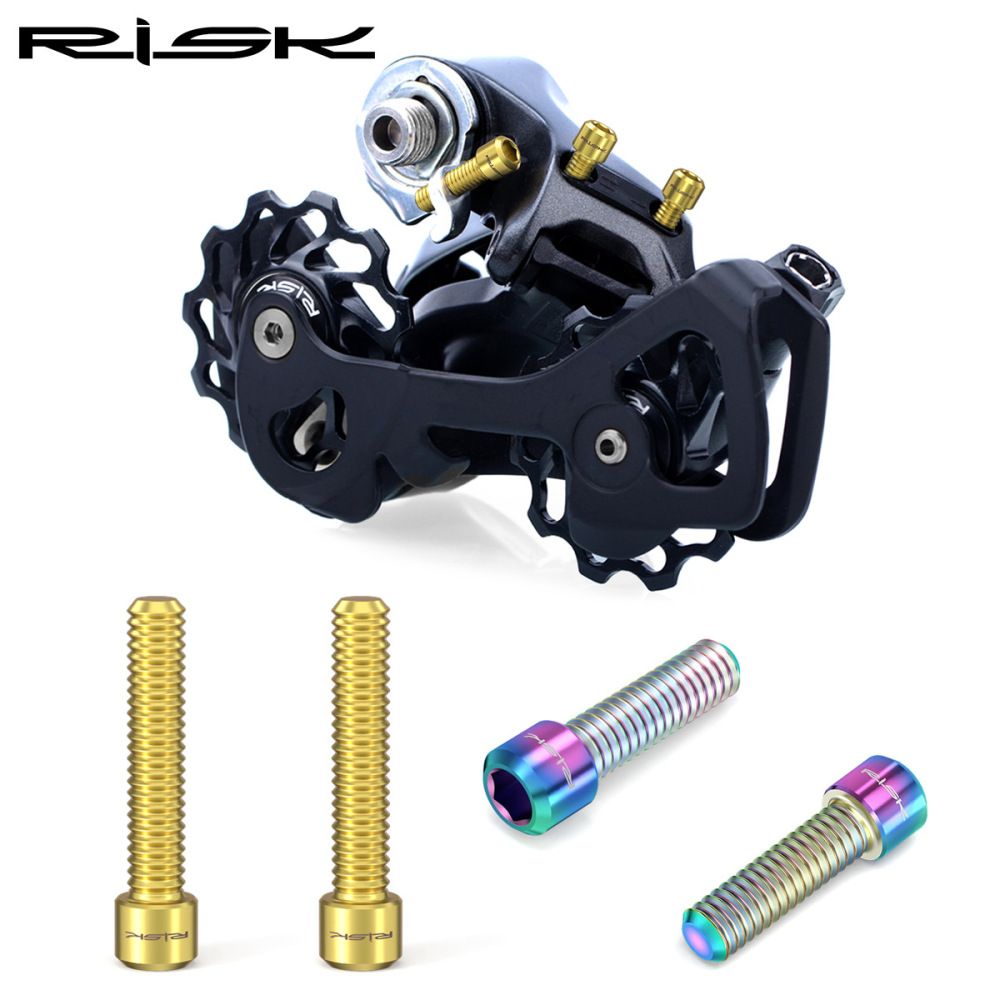 Risk Titanium M4x13.5/20mm Mountain Bike XT Front Derailleur Rear Derailleur Limit Screws H/L Tension M8000