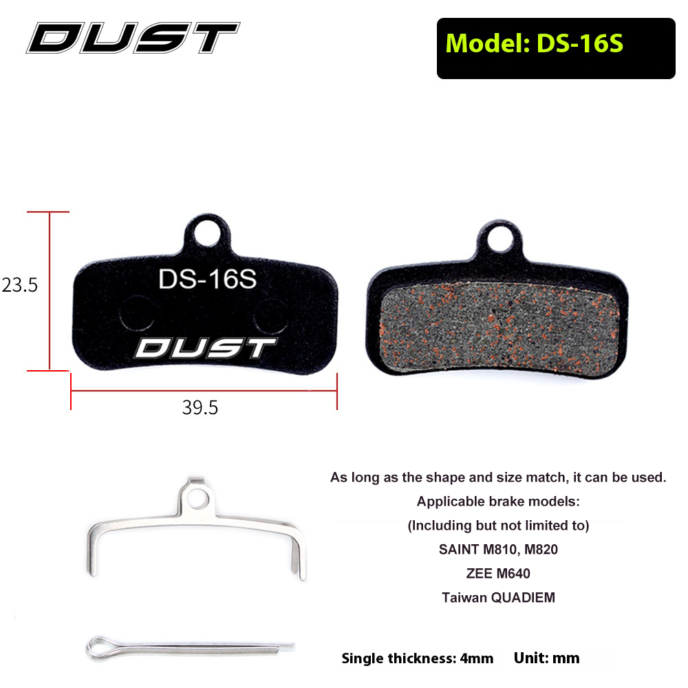 Risk DUST Mountain Bike Disc Brake Pads Resin Semi-Metallic for M446 E3 M355 Brake Lining