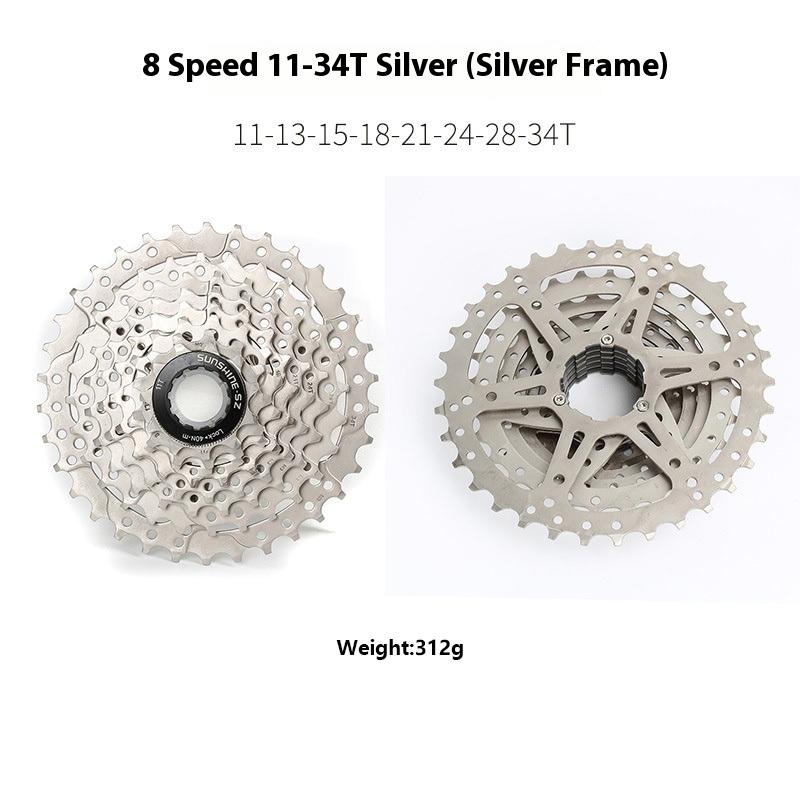 SUNSHINE-SE HG Cassette Freewheel for Road Bike 8 / 9 / 10 / 11 / 12 Speed Standard Series 11-23T 25T 28T 30T 32T 34T 36T Compatible with Shimano SRAM Sensah LTWOO Microshift HG Freehub Systems