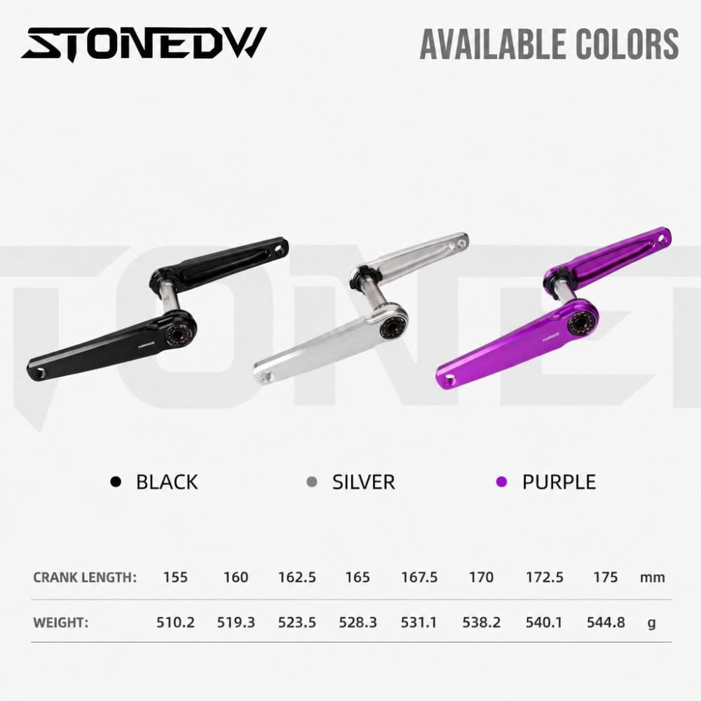 STONE  Road Bike Crankset Easton Interface 7075 Aluminum CNC Crank Arms with TC4 Titanium Spindle FC-RD005