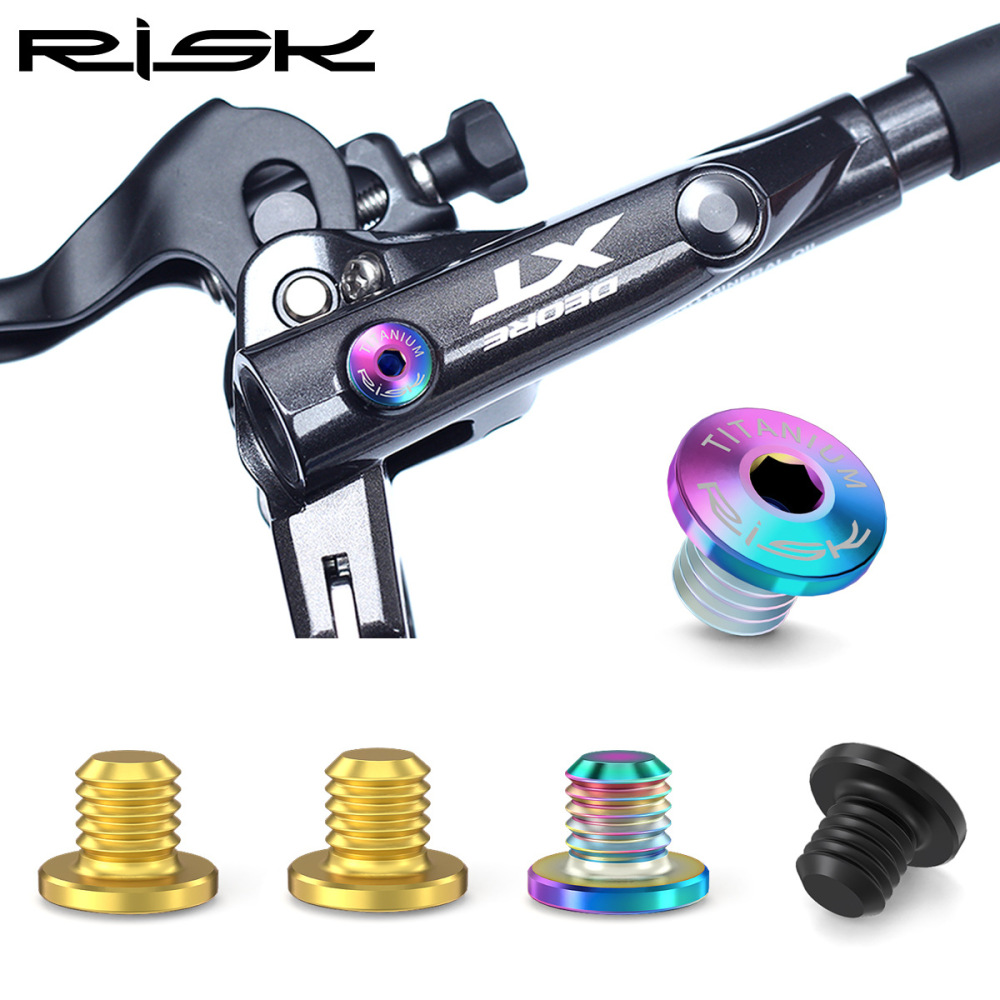 RISK Titanium Alloy Brake Lever Lid Screws for Oil Disc Brake Fluid Filling Hole XT XTR M615 M675 M785 M8000