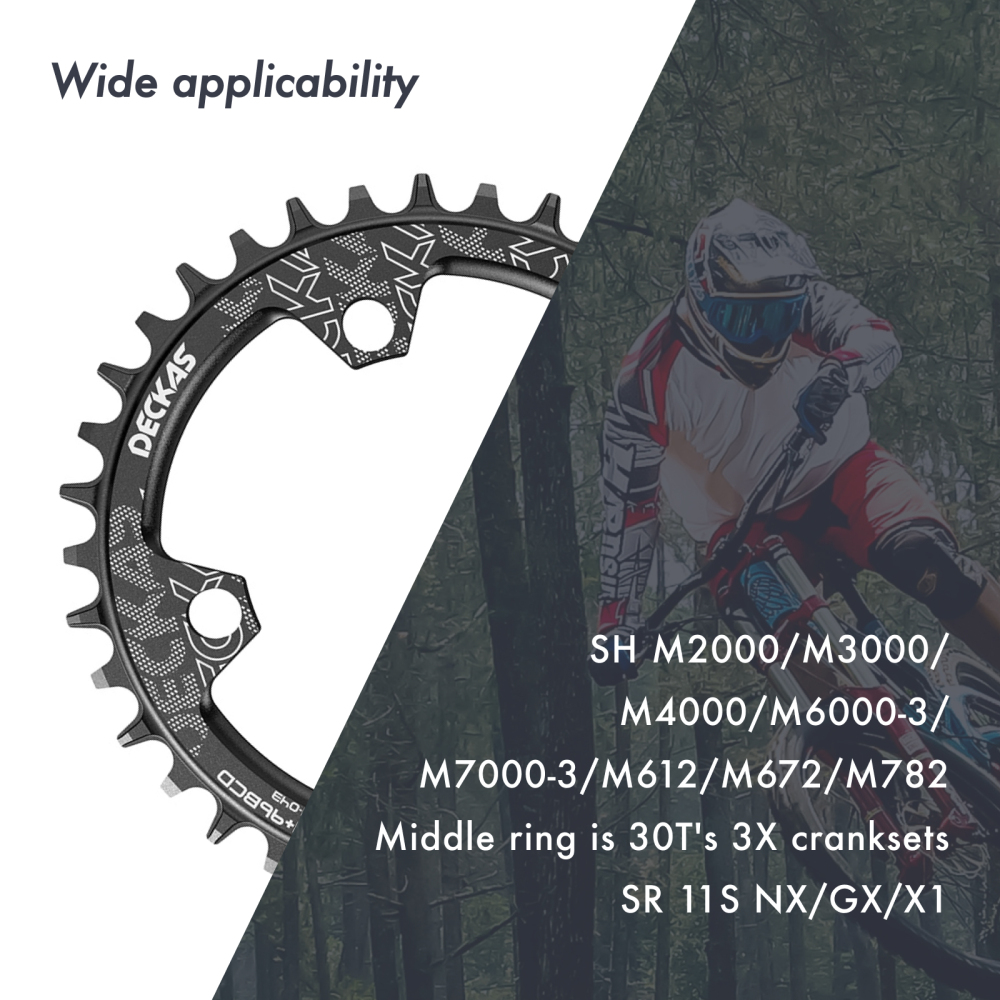 Deckas Chainring 96BCD 94BCD Round 32t 34t 36t 38t Tooth Plate MTB Mountain Bike 96BCD Road Bike M4000 M4050 NX GX X1