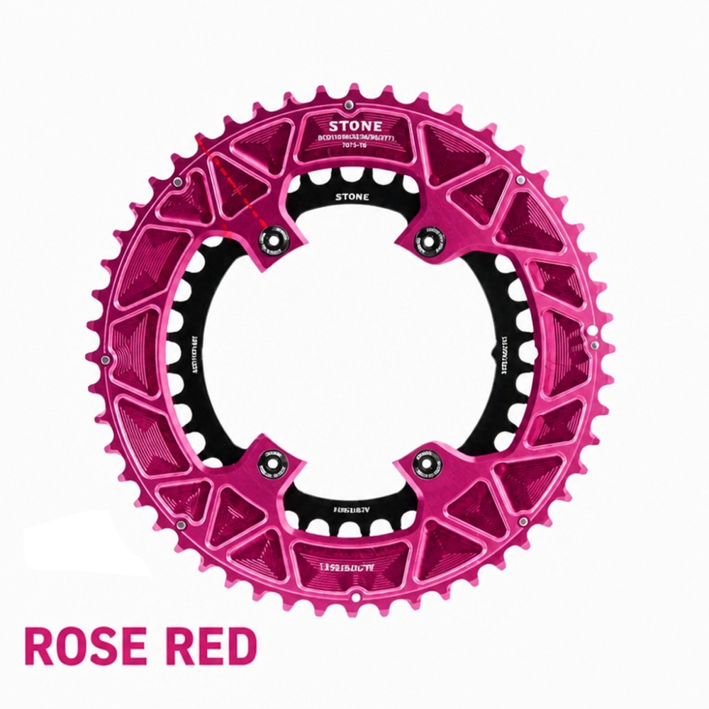 Stone 110bcd Round Double Chainring for Shimano 105 R7100 UT R8100 DA R9200 Di2 Road Bike 58 56 55 54 52 53 52 50 48 46 42 40 39 36 34 32T
