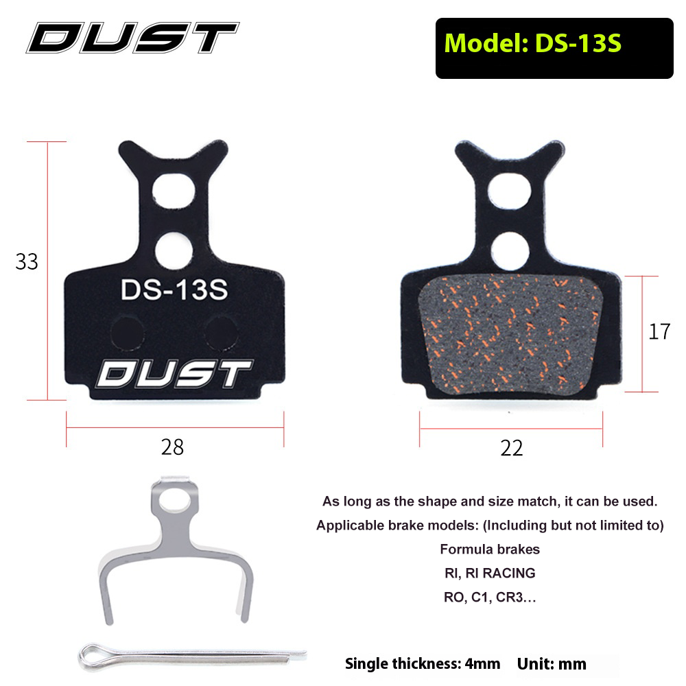 Risk DUST Mountain Bike Disc Brake Pads Resin Semi-Metallic for M446 E3 M355 Brake Lining