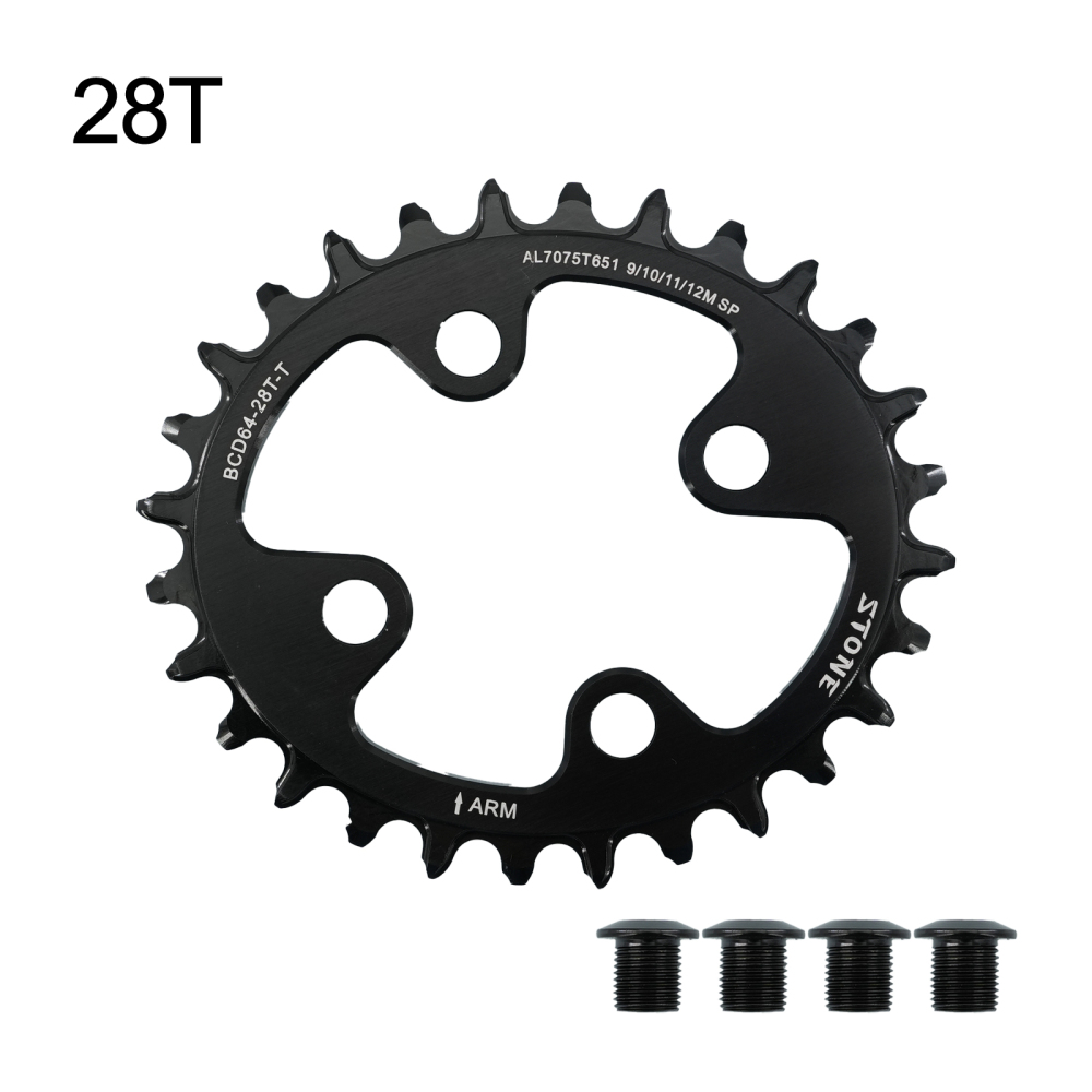 Stone Chainring 64BCD Oval Round for Shimano XT M780 M785 BMX 22T 24T 26T 28T MTB Bike 64 BCD Chainwheel ToothPlate