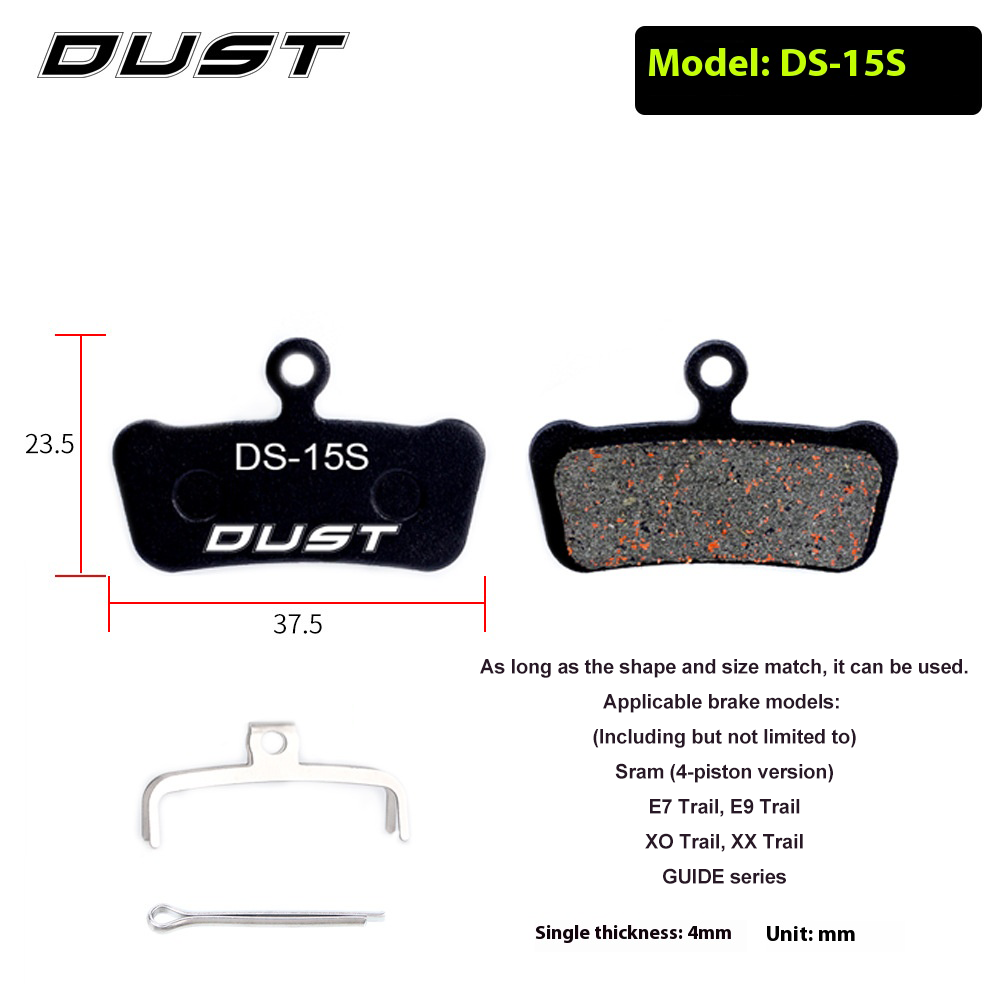 Risk DUST Mountain Bike Disc Brake Pads Resin Semi-Metallic for M446 E3 M355 Brake Lining