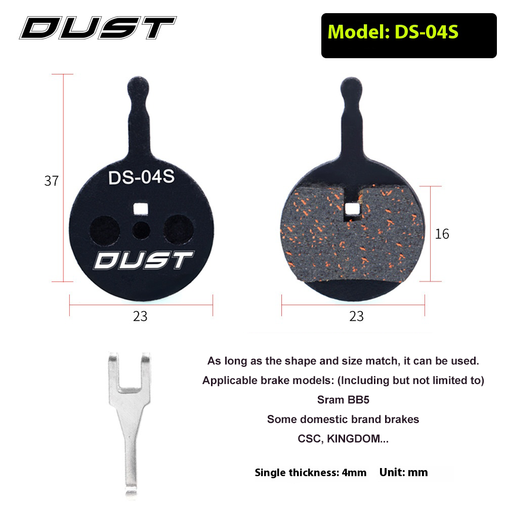 Risk DUST Mountain Bike Disc Brake Pads Resin Semi-Metallic for M446 E3 M355 Brake Lining