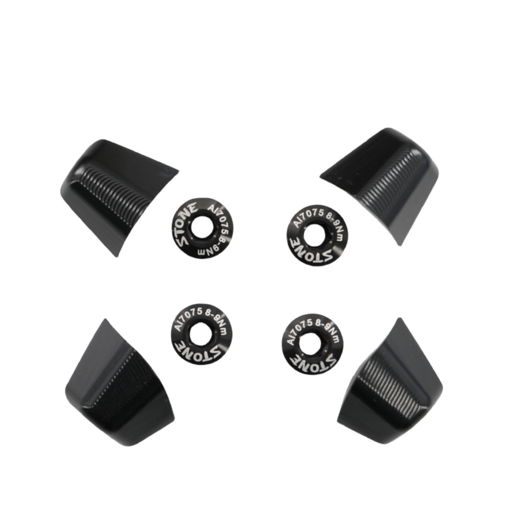 Stone Bike Chainring Decoration Caps Cover Bolts for Shimano Crankset R7100 R8100 R9200 R7000 R8000 R9100 5800 6800 9000 Road Bike Crank Cover Screws 1x Single Chainring and 2x Double Chainrings Decor caps Repair Parts