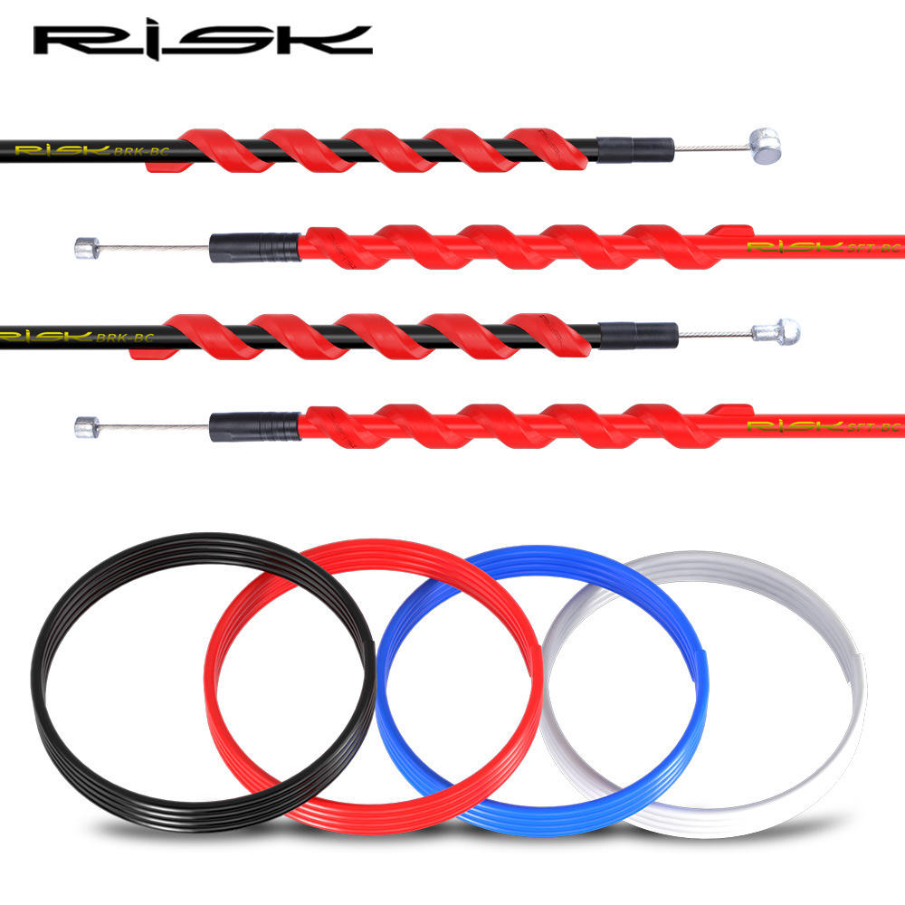RISK Bicycle Cable Housing Kit - Includes Gear and Brake Inner Cable Cores Suitable for Mountain and Road Bikes