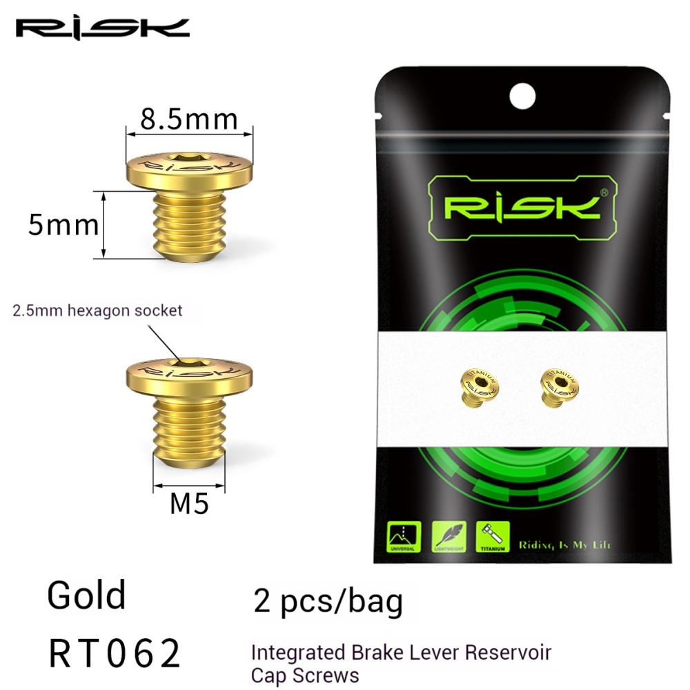 RISK Titanium Alloy Brake Lever Lid Screws for Oil Disc Brake Fluid Filling Hole XT XTR M615 M675 M785 M8000