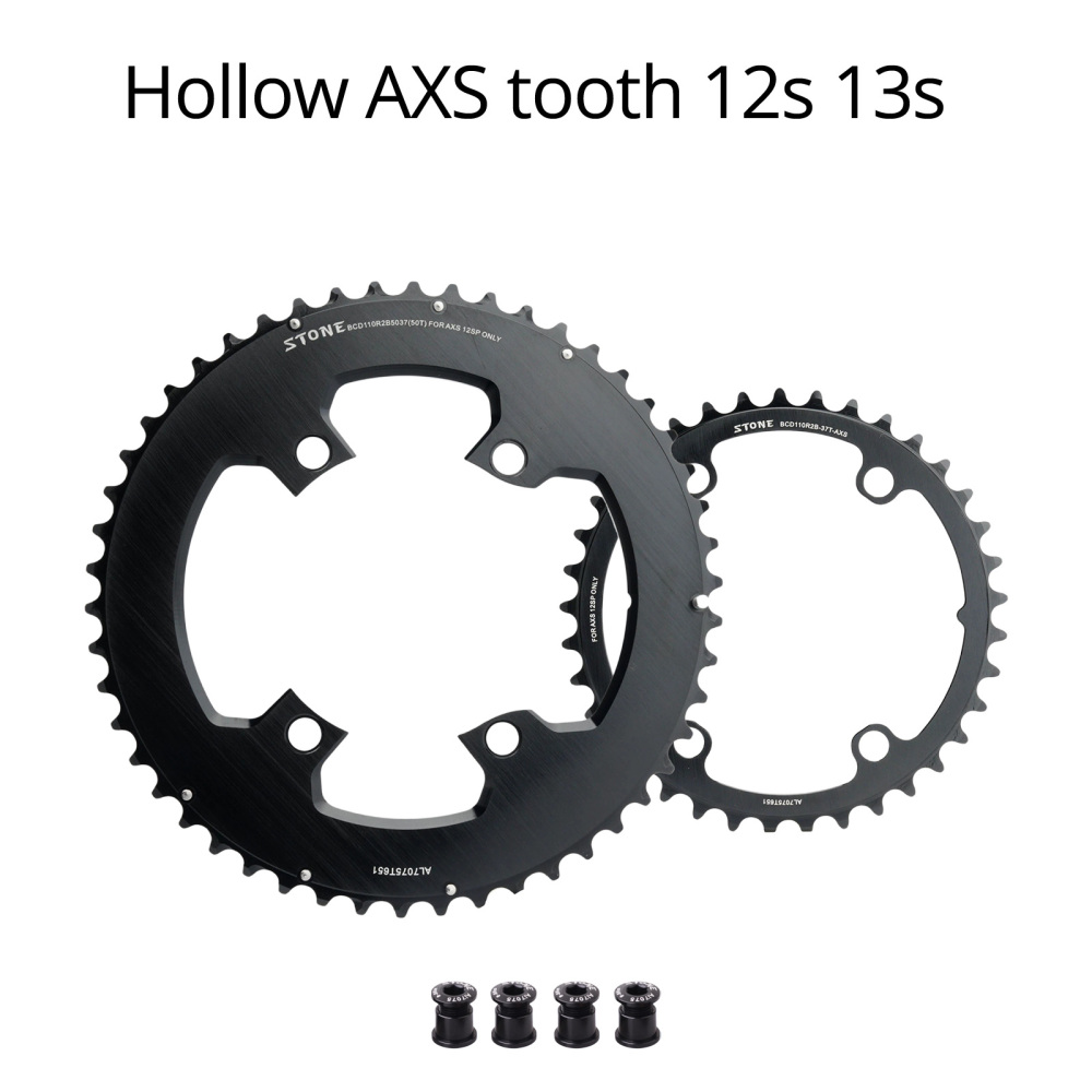 Stone 110bcd Double Bike Chainring for Sram AXS Flattop 12 13 Speed for Shimano Sigeyi Magene QUARQ R7000 R7100 R8000 R8100 R9100 R9200 4700 5800 6800