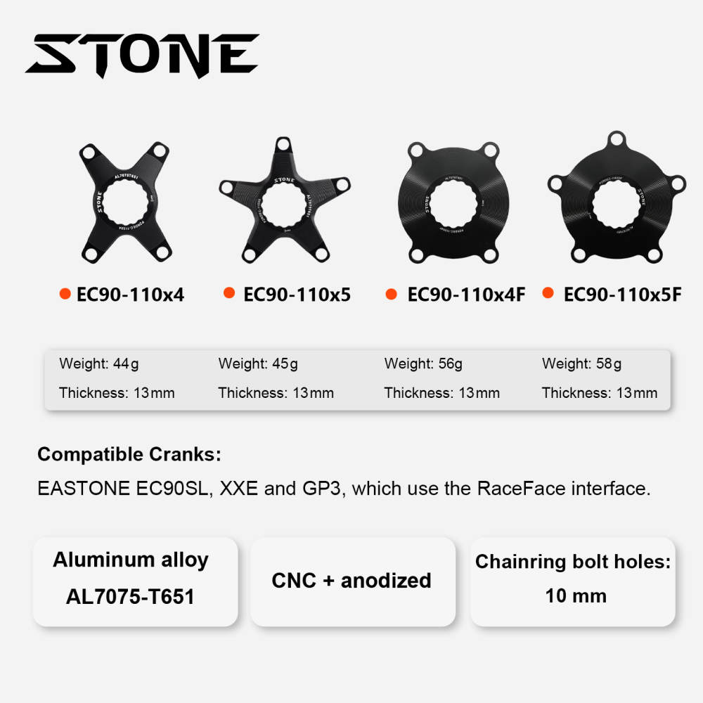 Stone Chainring Adapter Spider for EASTON EC90SL To 110BCD 4 5 Bolts for ELILEE XXE GP3 EC90 4700 5800 6800 R7000 R8000 R9100 R7100 R8100 R9200