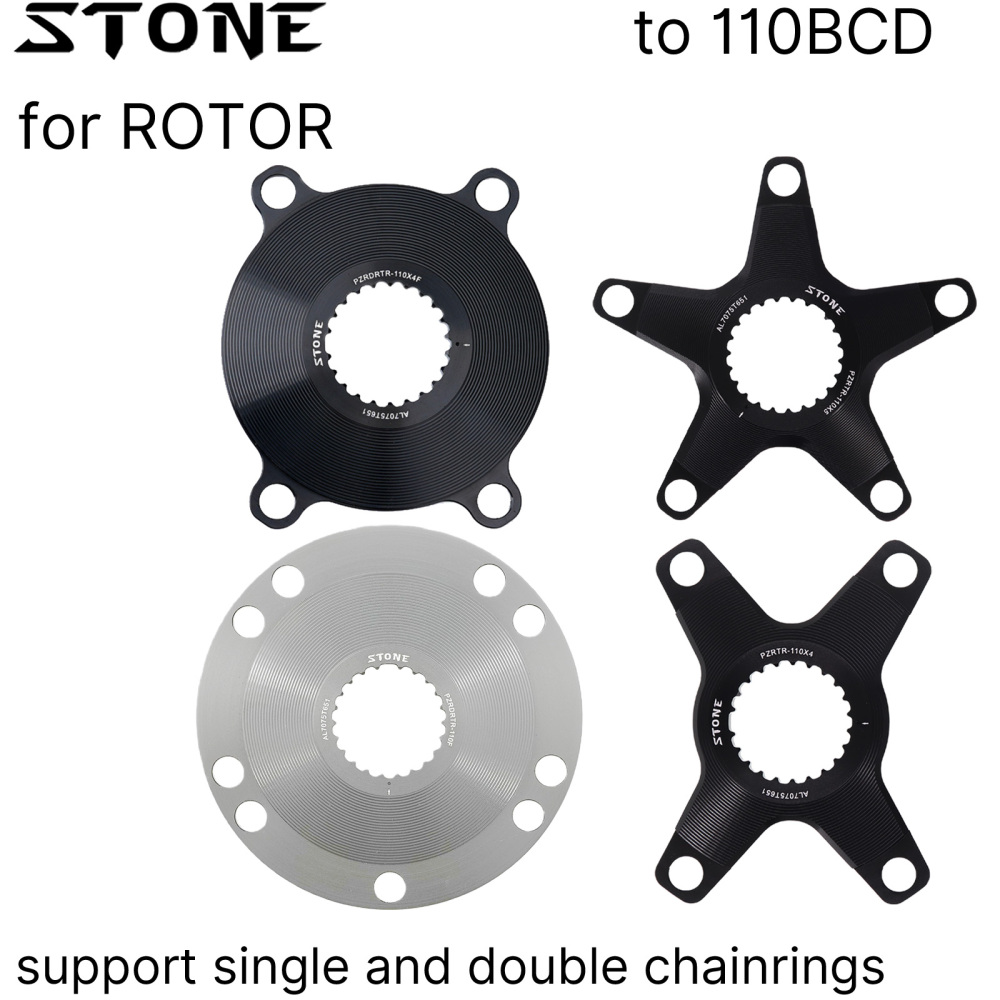 Stone Bike Chainring for Rotor To 110BCD Adapter Spider Converter for Kapic Aldhu Vegast Hawk Raptor Inpower 4/5 Arm Bolt Crank