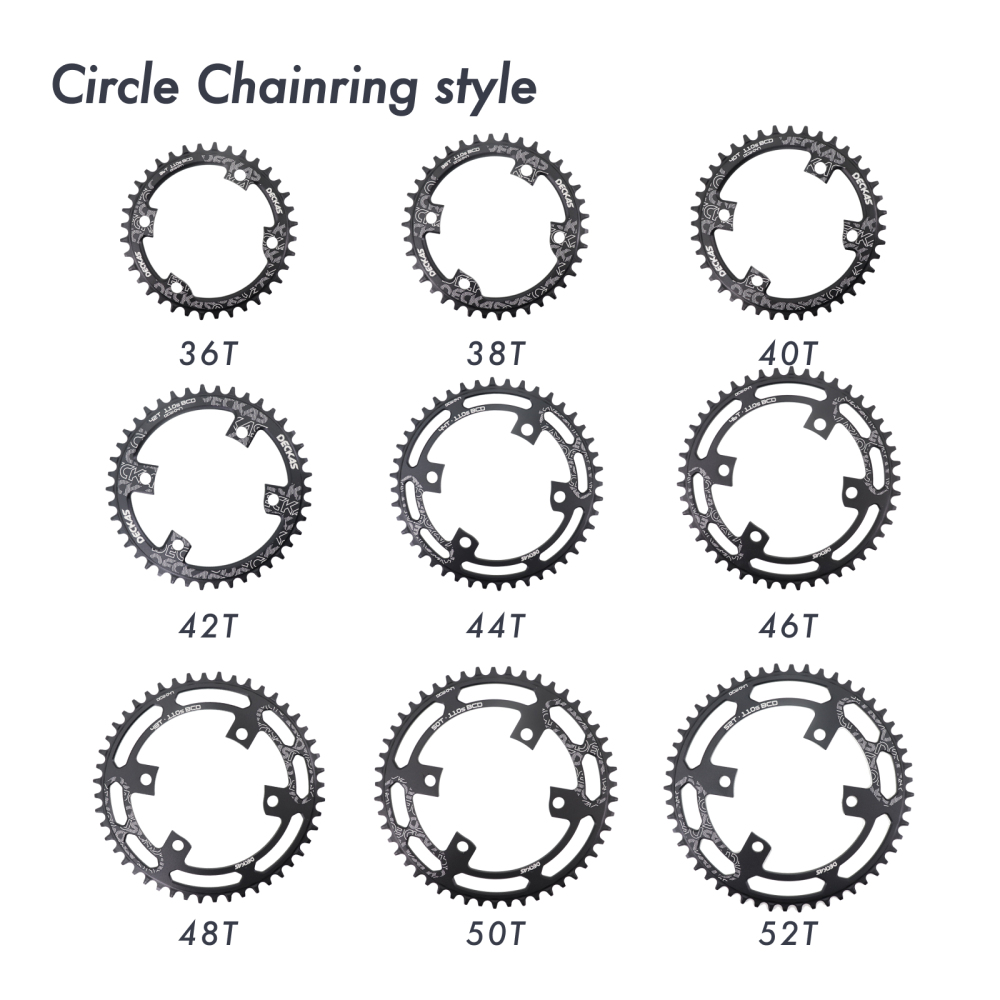 Deckas 110BCD Narrow Wide Road Bike Chainring 1x 9/10/11/12 Speed for Shimano R7100 R8100 R9200 R7000 R8000 GRX RX810 RX600