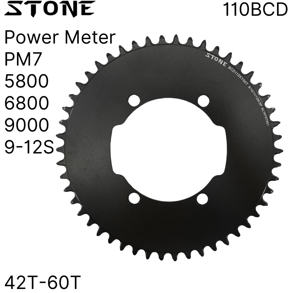 Stone Chainring 110BCD for SRM Power Meter PM7 PM9 Crankset 5800 6800 4700 9000 Round 42 44 46 48 58T 60T Road Bike 110 Bcd 1X