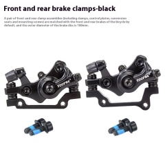 Black - Front + Rear Disc Brake Calipers
