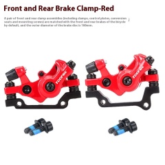 Red - Front + Rear Disc Brake Calipers