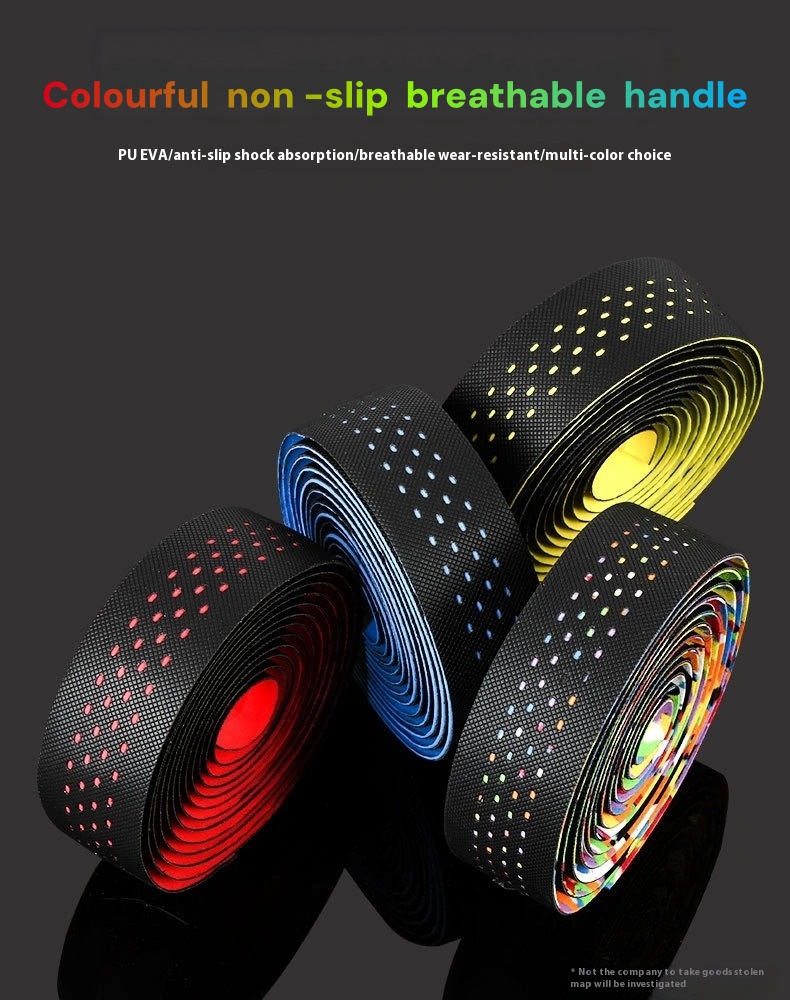 TOOPRE Perforated PU and EVA Road Handlebar Tape, 2150mm Rolls for Road Fixed Gear and Gravel Bikes, Color Options