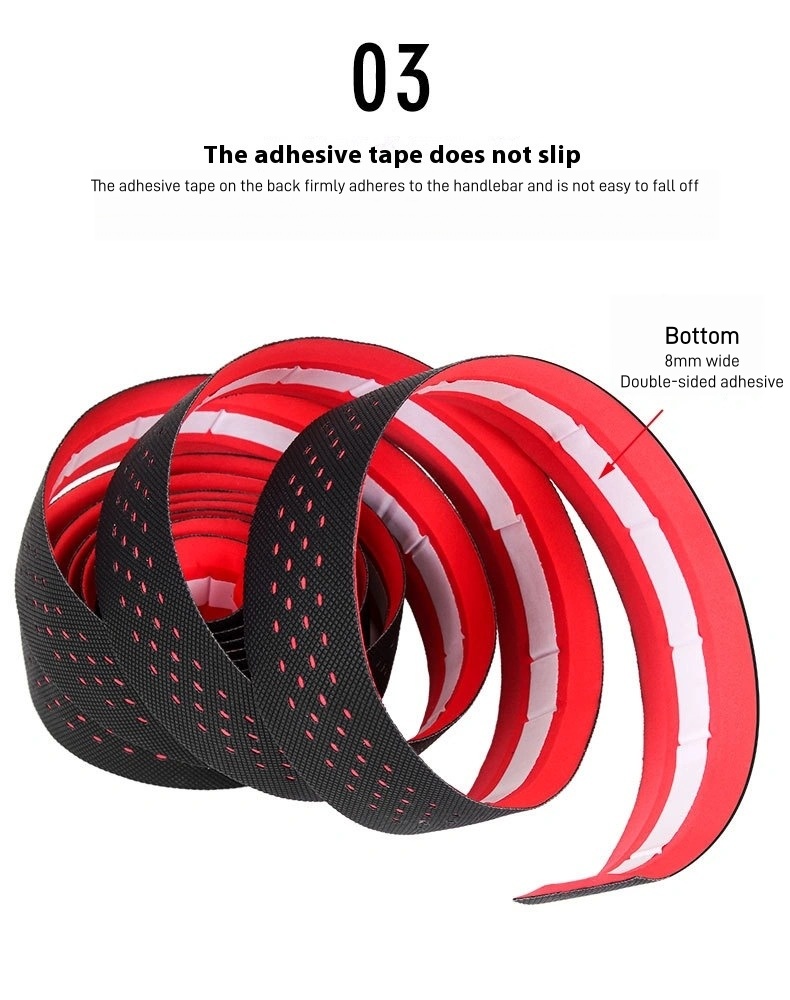 TOOPRE Perforated PU and EVA Road Handlebar Tape, 2150mm Rolls for Road Fixed Gear and Gravel Bikes, Color Options