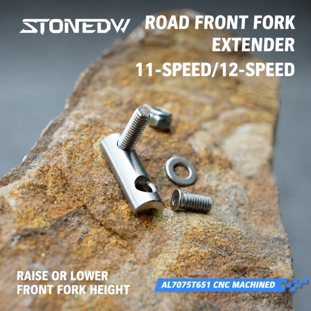 STONE Road Bike Front Derailleur Extender Adapter Convertor for SHIMANO Di2 105 R7170 R8170 R9250 R8150 FORCE AXS 10/11/12s Adapter Rise Lower Height Bike Chainring Accessories