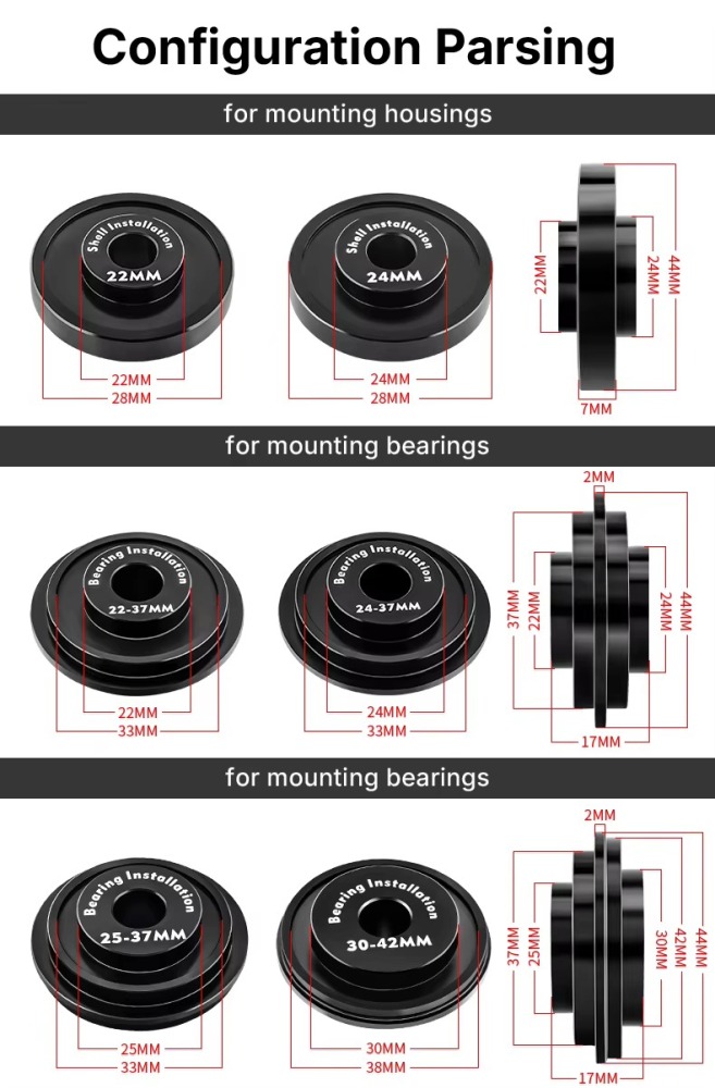 MUQZI Bottom Bracket Headset Bearing Press in Install Tool Kit Bike Bottom Bracket Removal Tool for BB86 BB30 BB92 PF30