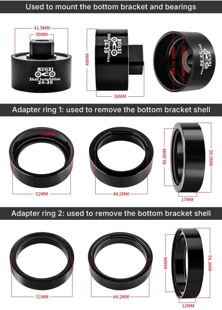 MUQZI Bottom Bracket Headset Bearing Press in Install Tool Kit Bike Bottom Bracket Removal Tool for BB86 BB30 BB92 PF30