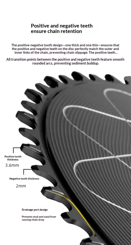 VXM 110BCD 4-Bolt Narrow Wide Chainring 40T–58T, 3mm Offset, 8–12 Speed, Compatible with Shimano R2000/R3000/4700/5800/6800/R7000/R8000/R7100/R8100/R9200