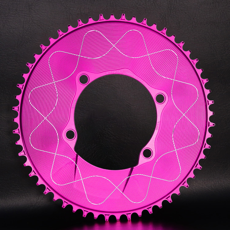 VXM 110 BCD 4-Bolt Narrow Wide Bicycle Chainring, 40T–58T CNC Aluminum Single Speed Chainring with 3mm Offset, Compatible with Shimano Road and Gravel Cranksets