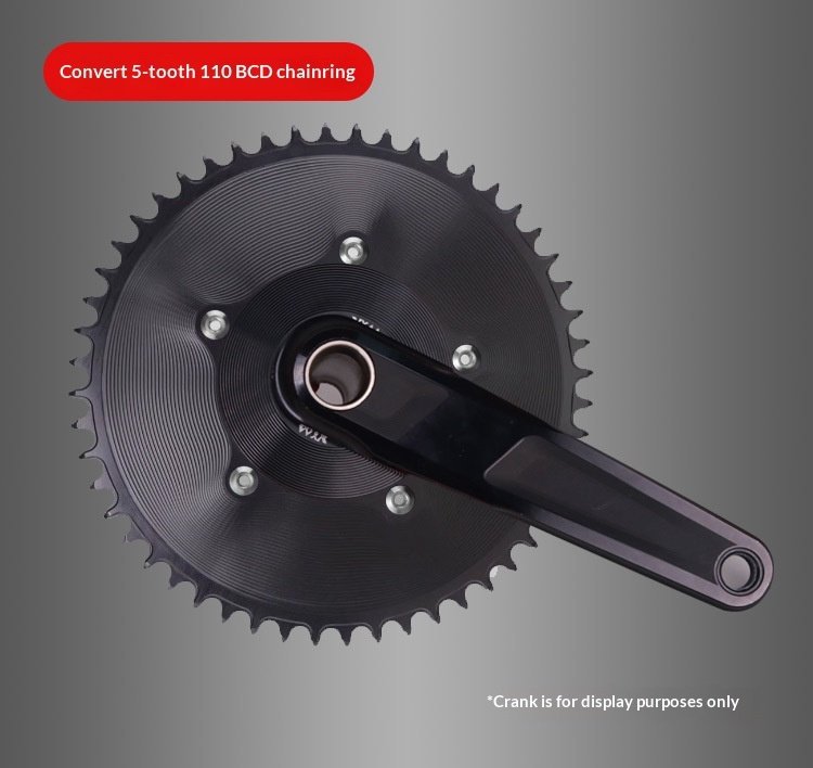 VXM 110 BCD 4-Bolt Narrow Wide Bicycle Chainring, 40T–58T CNC Aluminum Single Speed Chainring with 3mm Offset, Compatible with Shimano Road and Gravel Cranksets