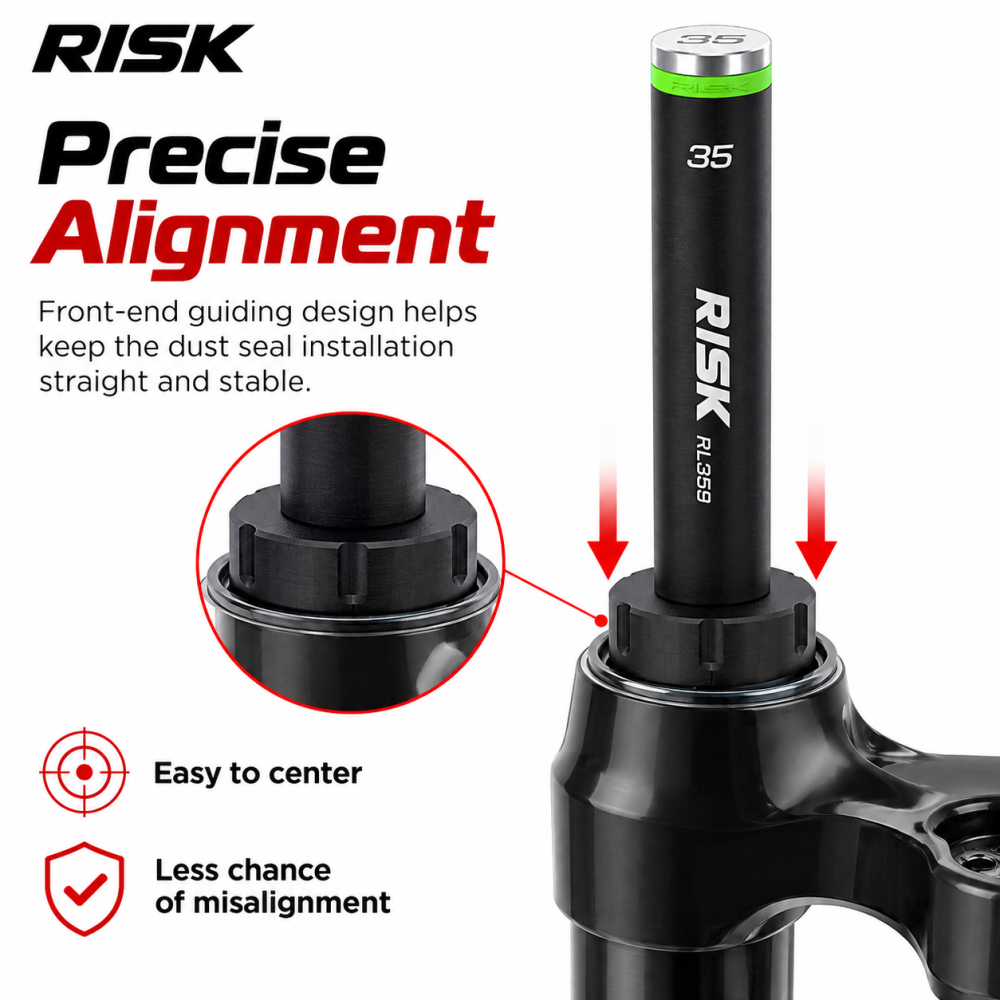 RISK Bicycle Front Fork Dust Seal Driver Tool Suspension Fork Seal Installation Maintenance Tool 30 32 34 35 36 37 38 40mm