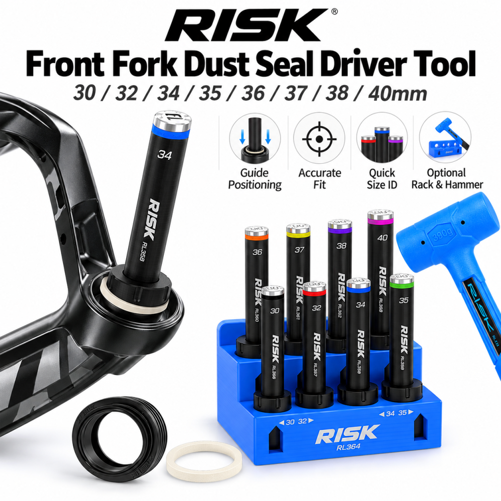 RISK Bicycle Fork Seal Driver Tools – 30–40mm and Accessories