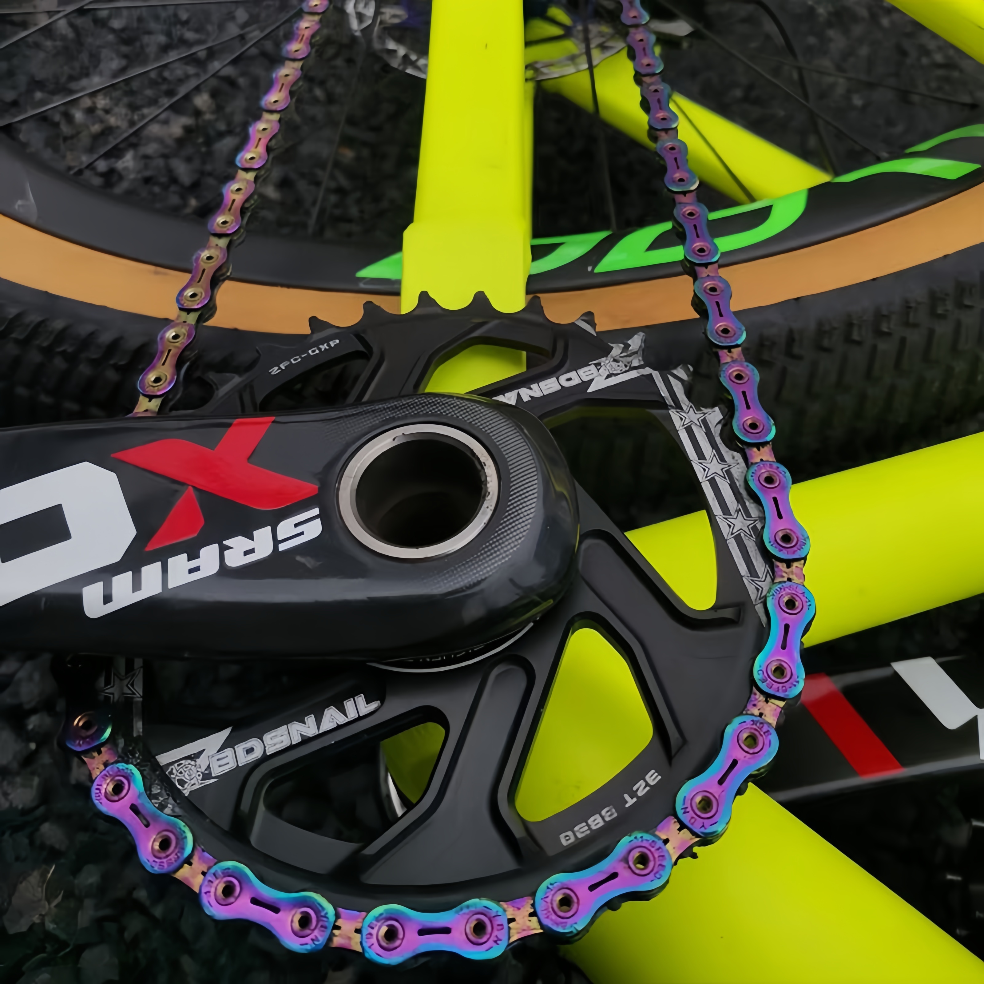 YBN Bike Chain 6/7/8/9/10/11/12-speed SLA Bicycle Chain for Shimano for SRAM MTB Road Gravel Silver Black Gold Oil Slick