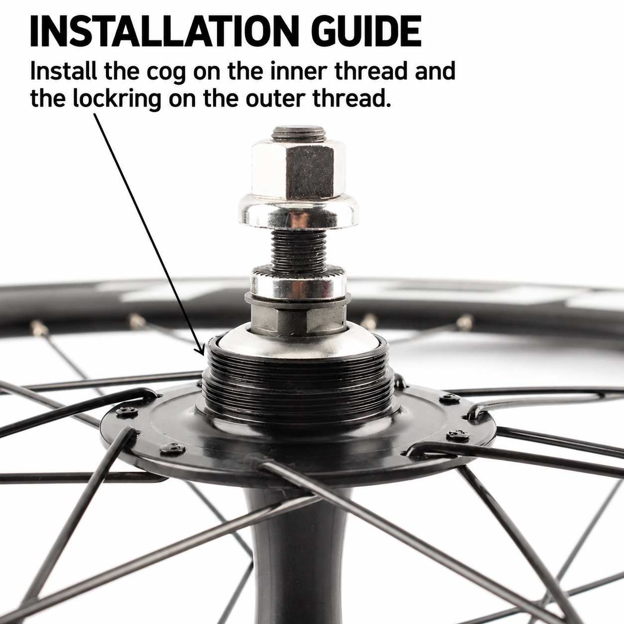 DJC Fixed Gear Track Bike Rear Cog with Lockring, 13–18T 13T 14T 15T 16T 17T 18T freewheel, Fixed Gear and Fixie