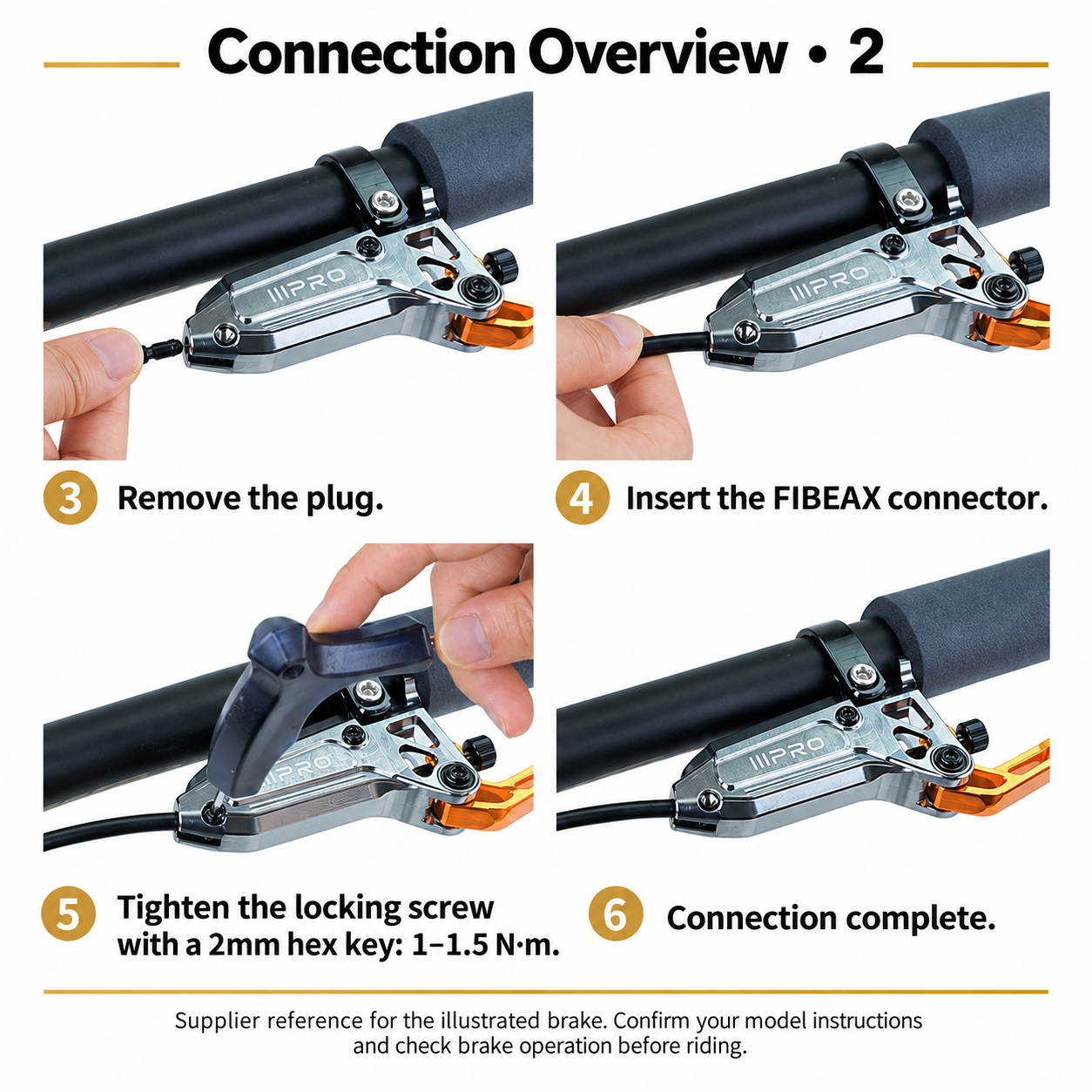 IIIPRO FIBEAX Quick-Connect Hydraulic Brake Hose Insert – Olive-Free Brass Connector, 1 Piece - installation-2
