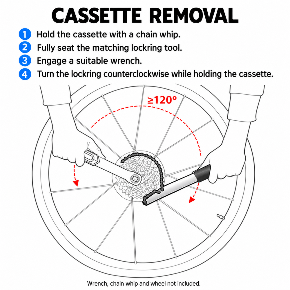 TOOPRE Cassette Lockring Removal Tool with Guide Pin, TL-220 Quick-Release or TL-221 Thru-Axle
