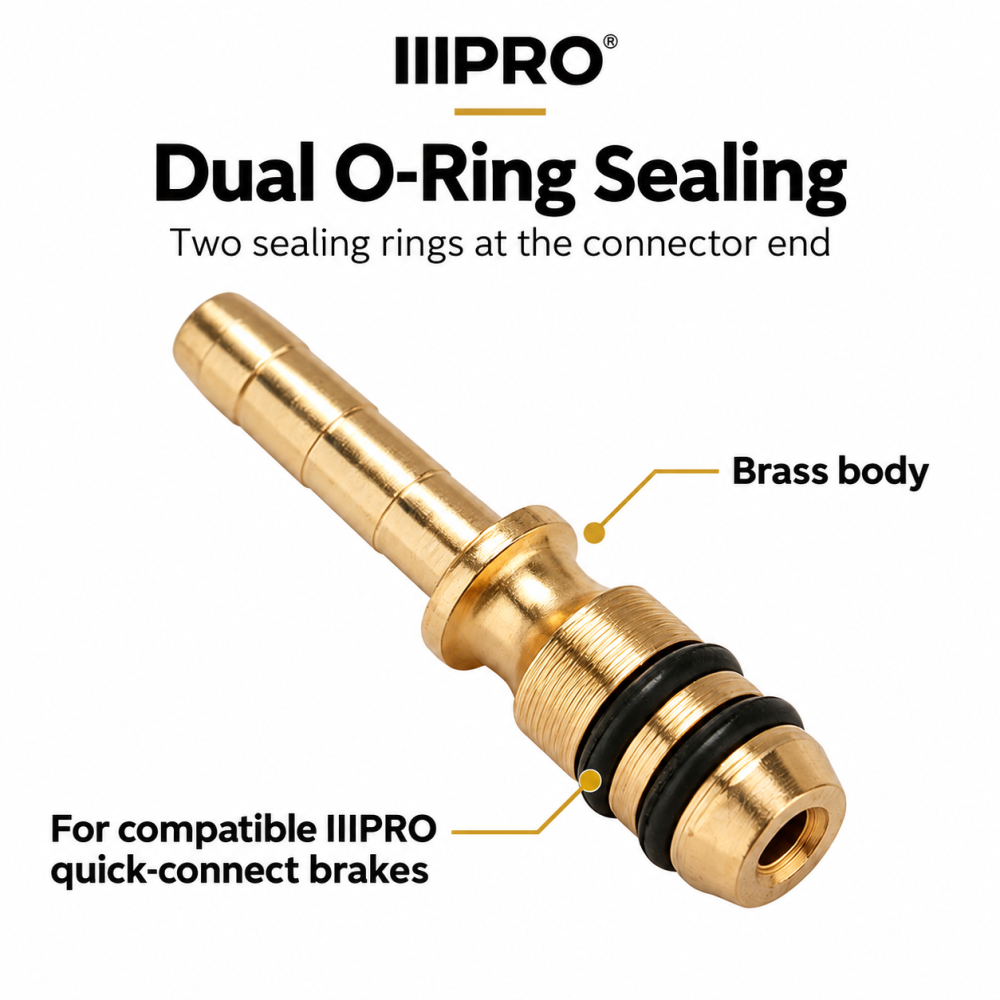 IIIPRO FIBEAX Quick-Connect Hydraulic Brake Hose Insert – Olive-Free Brass Connector, 1 Piece