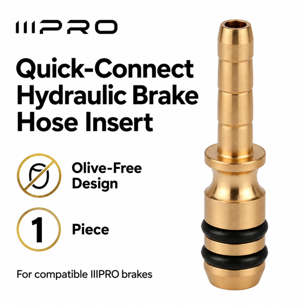 IIIPRO FIBEAX Quick-Connect Hydraulic Brake Hose Insert – Olive-Free Brass Connector, 1 Piece