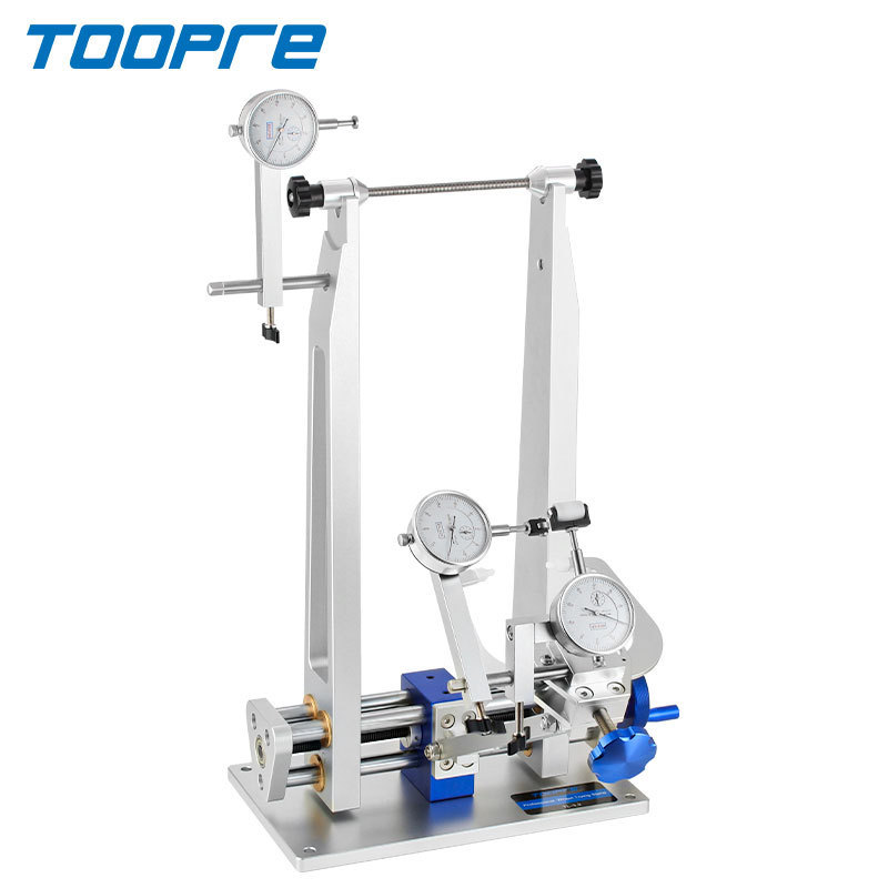 TOOPRE TL-3.2 Bicycle Wheel Truing Stand with 3 Dial Indicators, 16–29 Inch Wheels and 57–220mm Hubs