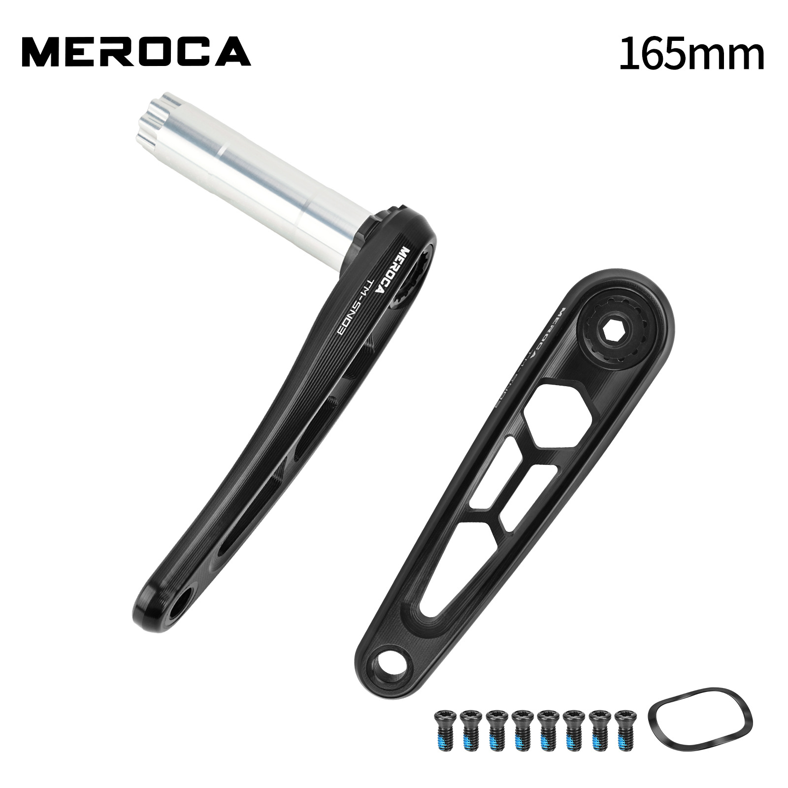 MEROCA MT-SN03-A3 8-Bolt Direct Mount Crank Arms, 165 / 170mm, 28.99mm Spindle - detail 6