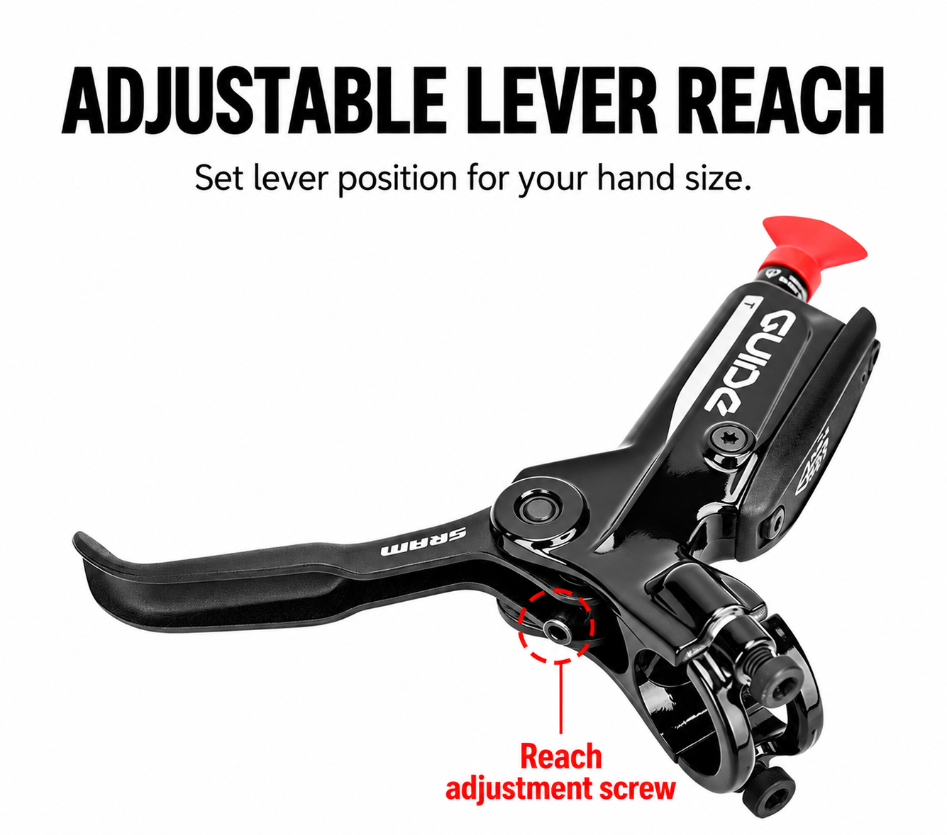 SRAM Guide T 4-Piston Hydraulic Disc Brake Pair, 850 / 1500mm Hoses - detail 8